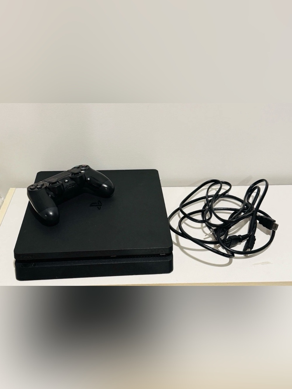 Sony PlayStation 4 PS4 Slim 500 GB Black Console Bundle with Controller & Cables